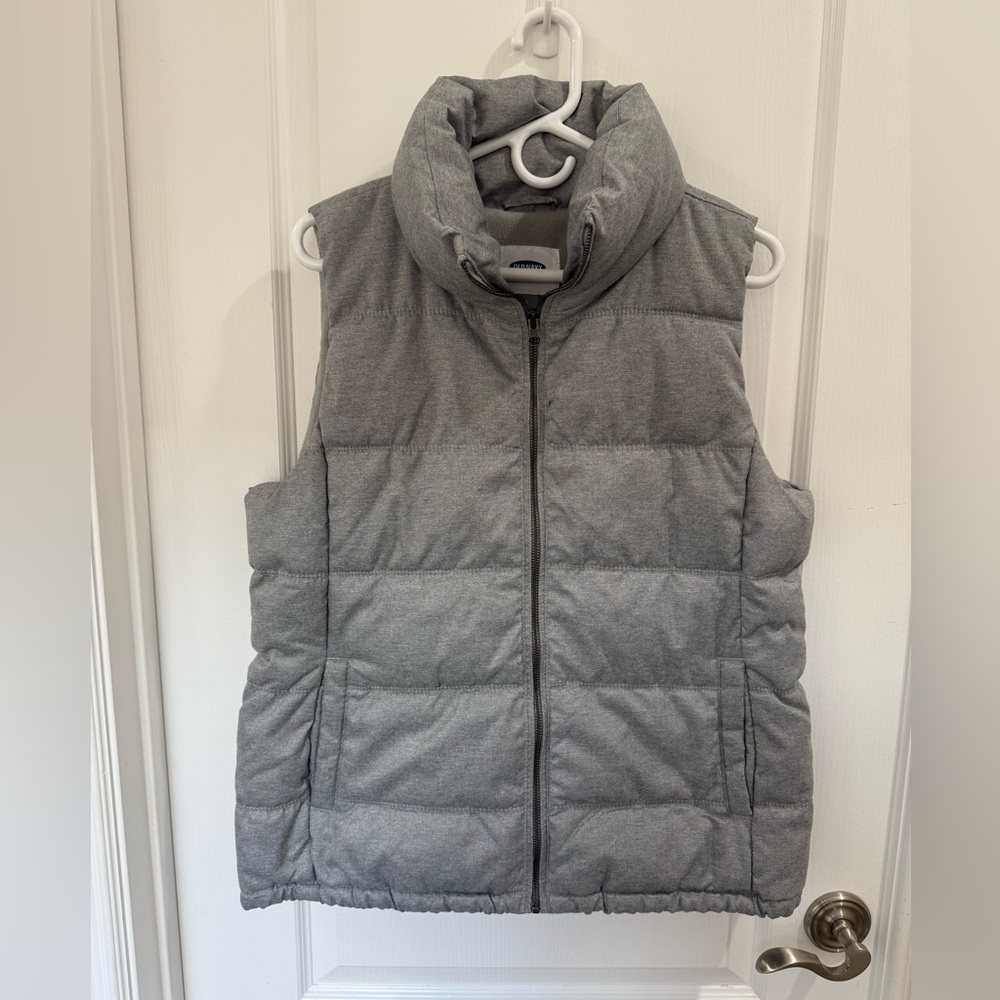 Old Navy Puffer Vest Heather Gray Women’s Large